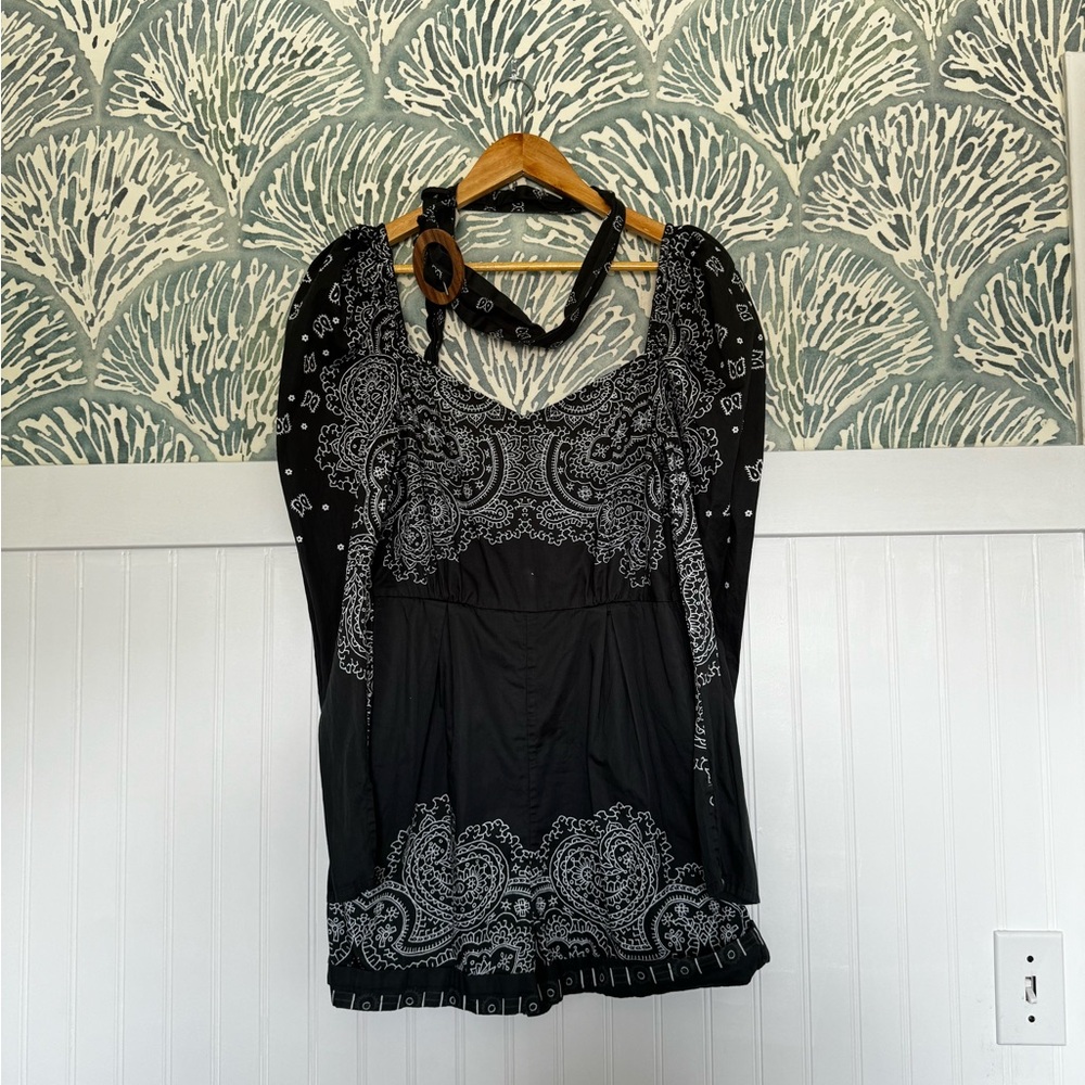 Anthropology Rococo Sand Bandana Belted Romper in Women’s Large